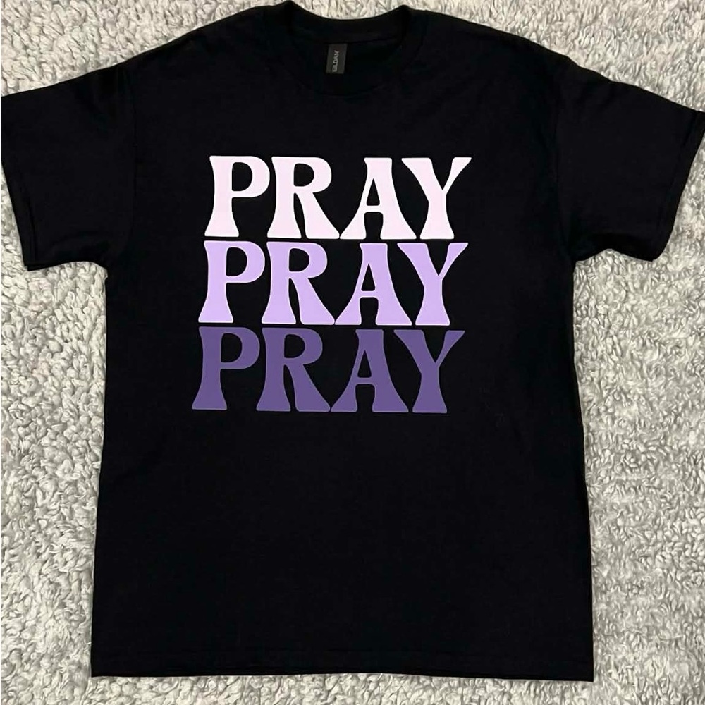 Women’s Black Tee “PRAY PRAY PRAY”